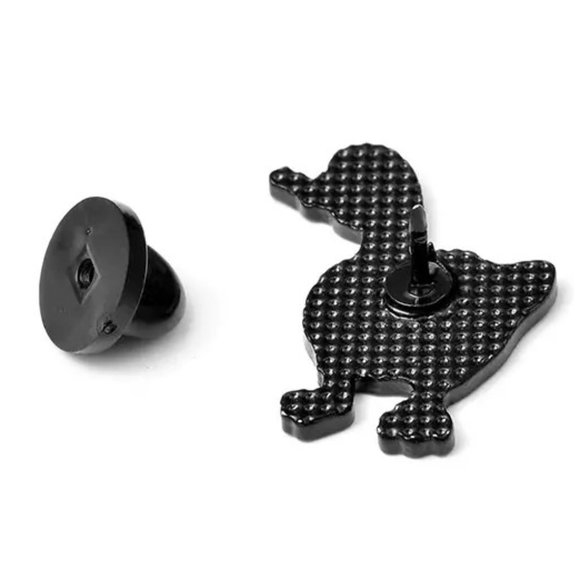 Duck With Knife Pin Enamel Funny Bag Charm Backpack Cartoon Whimsical Emo Rave - Picture 3 of 4